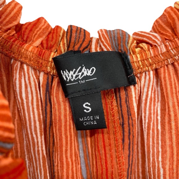 Mossimo Orange Off Shoulder Flowy Midi Dress - Picture 12 of 14